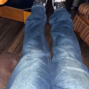 Double Button Mid Waist Bootcut Jeans