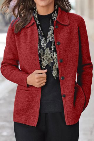Flamingo Button Up Pocket Detail Coat