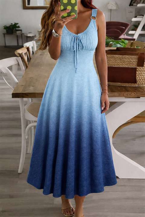 red dress for women with sleeves Red Tiered Midi Dress - All Dresses main image 1