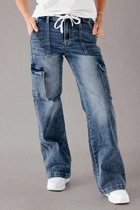 Drawstring jeans womens hot sale