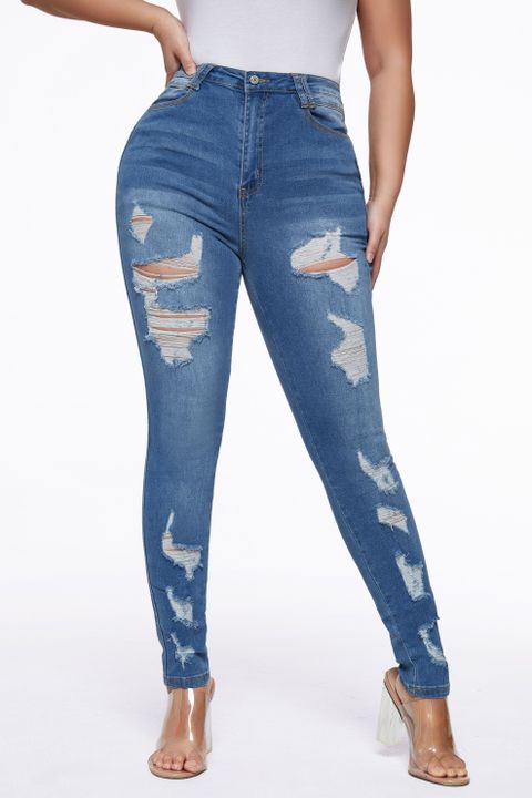 Flamingo Distressed Butt Lifting Skinny Jeans