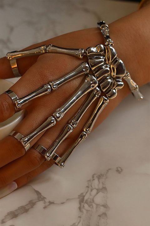 Skeleton Hand Design Mittens Bracelet gallery 1