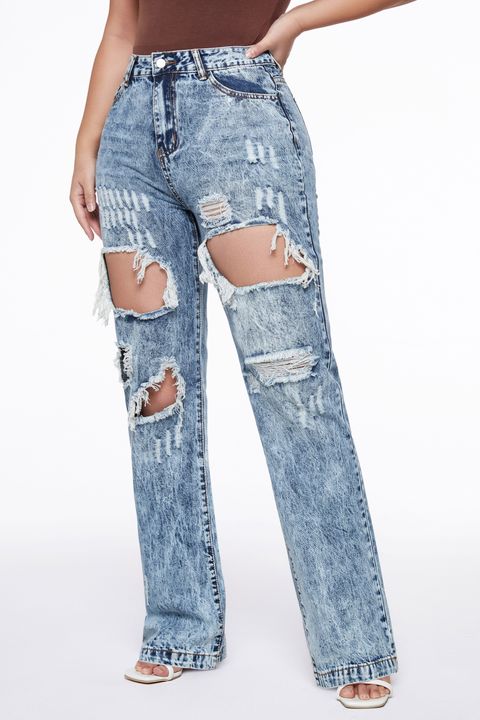 90s Vintage Thigh Distressed Baggy Jeans gallery 1
