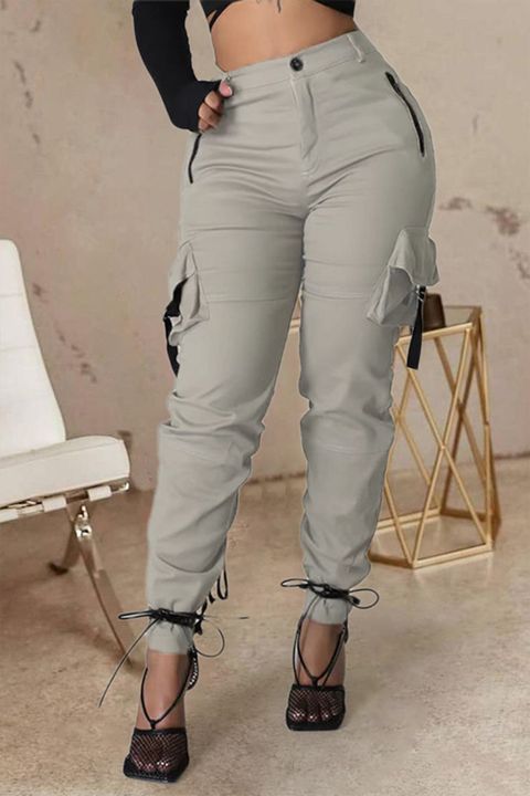 Drawstring Ruched Flap Pocket Cargo Pants gallery 1