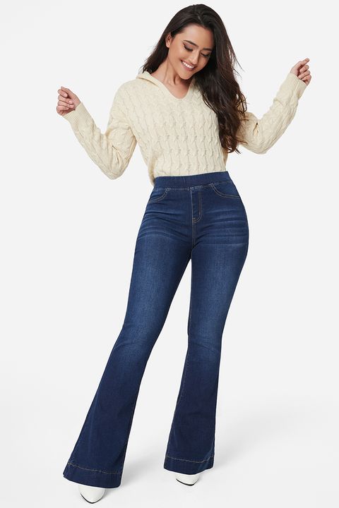 Tall Vintage Mid Waist Flare Jeans Without Zip gallery 1