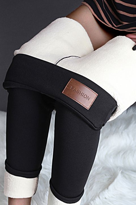 Patched Thermal Lined Skinny Pants gallery 1