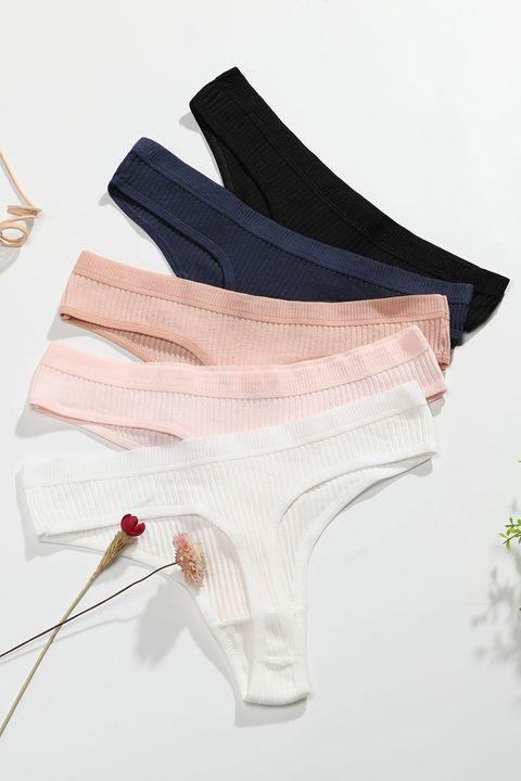 Flamingo Solid Ribbed Triangle Panty