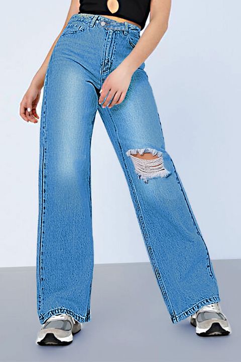 Ripped Wide Leg High Waist Jeans gallery 1