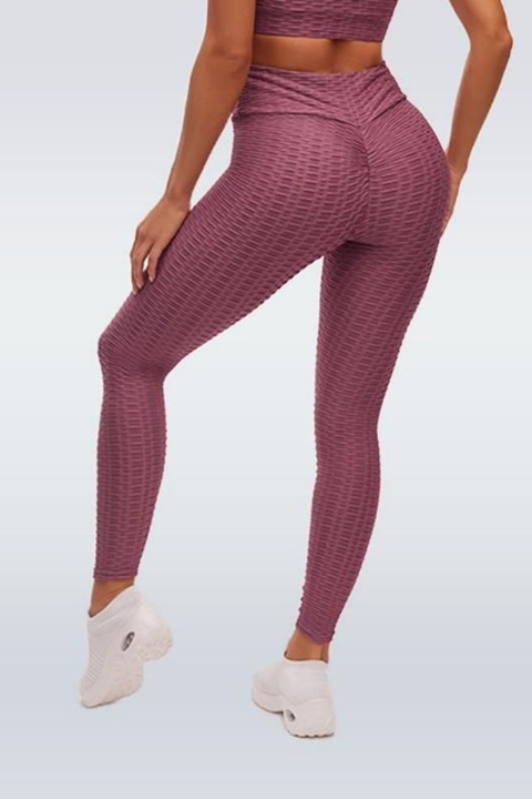 Flamingo High Waist Butt Lifting Textured Leggings - Email Only