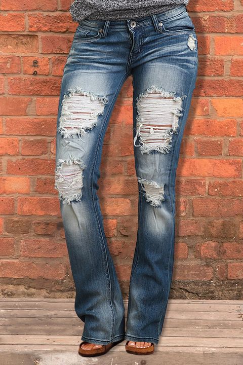 90s Vintage Distressed Low Waist Jeans  gallery 1