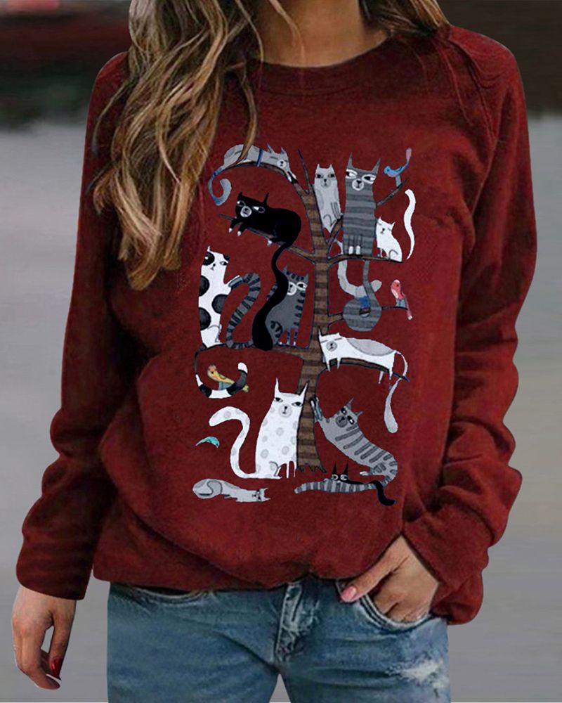 Graphic Print Long Sleeve T-Shirt gallery 1