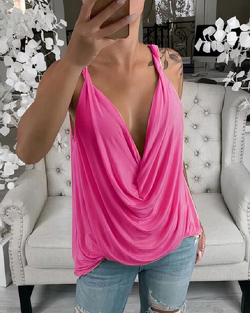 Solid Draped Cami Blouse gallery 1